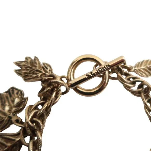 ST JOHN multi leaf charm bracelet toggle closure Bracelets